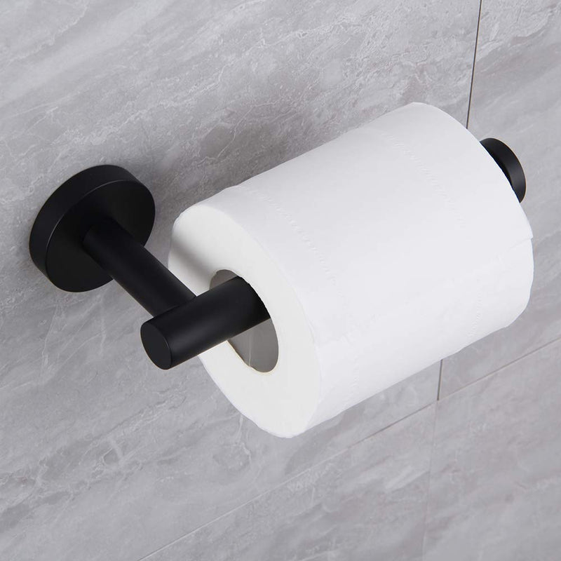 Matte Black SUS 304 Stainless Steel Toilet Paper Holder Black Wall Mounted Toilet Tissue Roll Holder for Bathroom - NewNest Australia