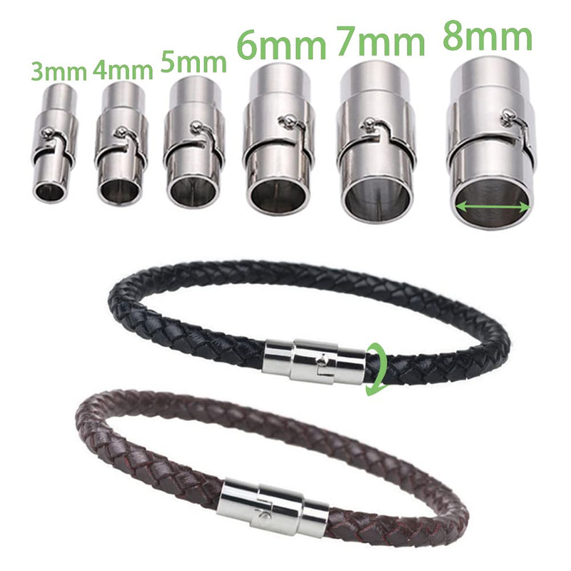 BZUEPRS 30 PCS Magnetic Clasps for Jewelry, Leather Cord End Caps Magnetic Locking Clasps and Closures, Jewelry Making Supplies for Leather Bracelet, Kumihimo (3 MM / 0.12 in) 3 MM / 0.12 IN - NewNest Australia