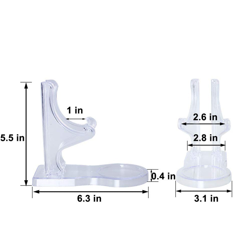 NewNest Australia - Zmmyr 4 Packs Acrylic Display Stands Tea Cup Saucer European Coffee Shelf Display Stand Holder High Feet 