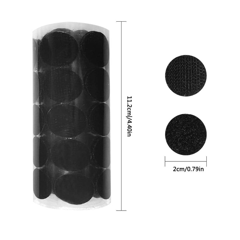 maxin Self Adhesive Dots,Strong Adhesive 600 Pcs (300 Pairs) 20 mm/0.78" Diameter Sticky Back Coins Hook & Loop Self Adhesive Dots Tapes,Suitable for Classroom,Office,Home-Black & White - NewNest Australia