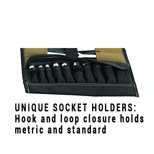 Clc Custom Leathercraft 1173 Socket Tool Roll Pouch, 32 Pocket - NewNest Australia