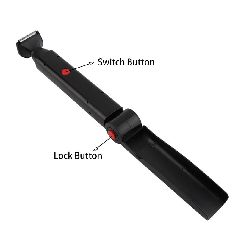 Electric back razor men, hair removal and body razor, electric back razor USB foldable hair body shaving trimmer - NewNest Australia