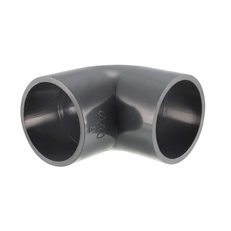 uxcell PVC Pipe Fitting 40mm Slip Socket 90 Degree Elbow Coupling Connector Gray 3Pcs - NewNest Australia