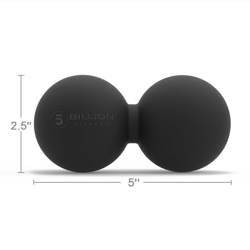 5BILLION Peanut Massage Ball - Double Lacrosse Massage Ball & Mobility Ball for Physical Therapy - Deep Tissue Massage Tool for Myofascial Release, Muscle Relaxer, Acupoint Massage Black - NewNest Australia