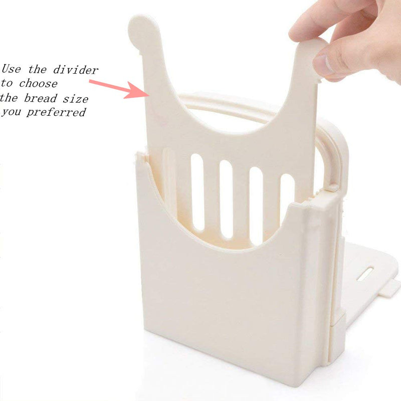 HYAM Bread Slicer, Adjustable Bread/Roast/Loaf Slicer Cutter,Folding Bread Toast Slicer Bagel Loaf Slicer Sandwich Maker Toast Slicing Machine with 5 Slice Thicknesses - NewNest Australia