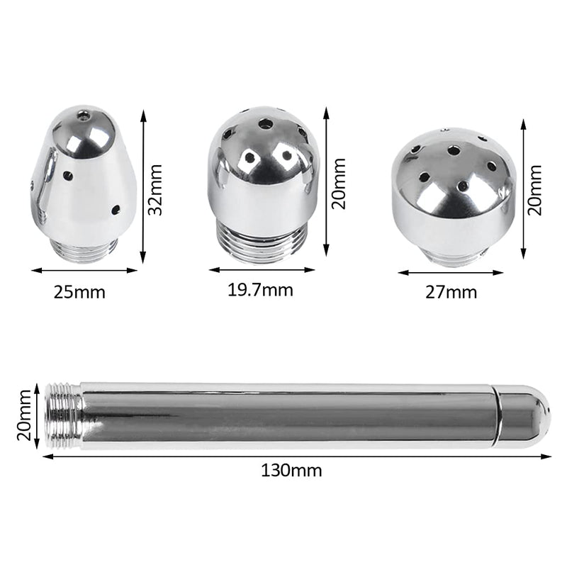 Doduos 4 Pieces Shower Enema Shower Angle Wand Enema Shower Vaginal Shower - Aluminum Alloy Enema Shower With 3 Shower Heads For Women Men Enema Water Shower - NewNest Australia