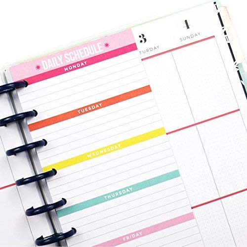 The Happy Planner Daily Planning Half Sheets - 60 Pre-Punched Double ...