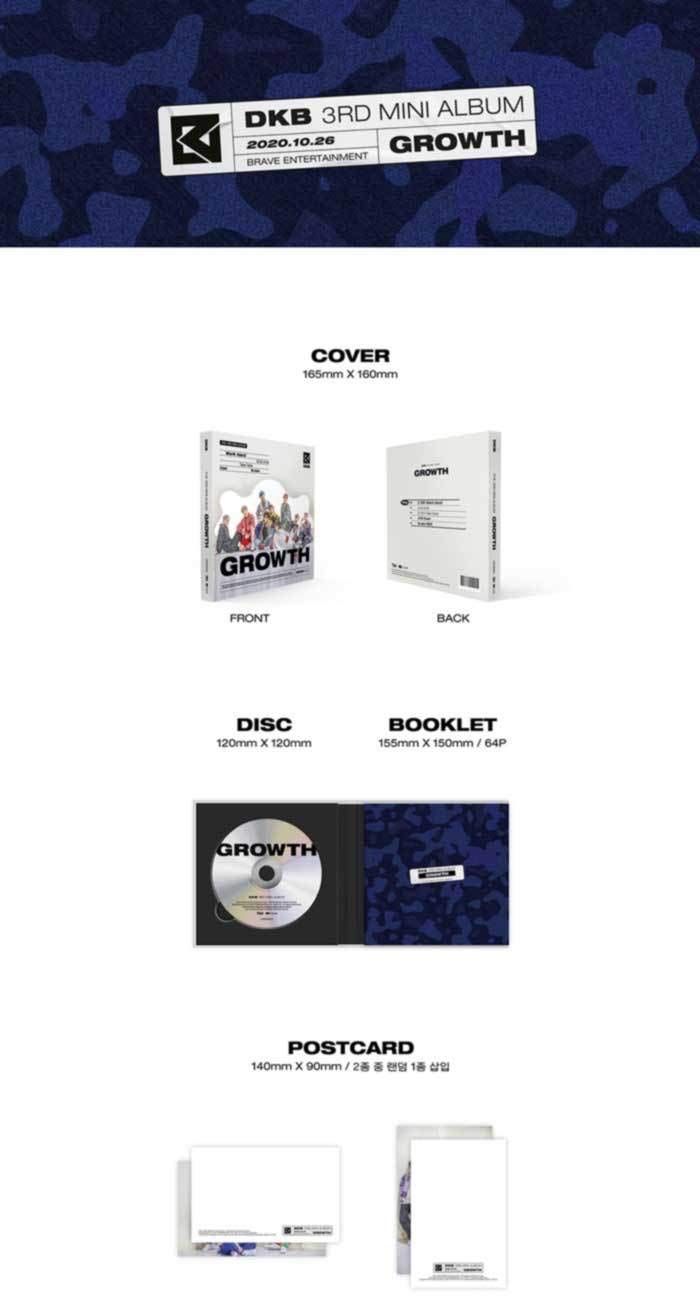 NewNest Australia - DKB Growth 3rd Mini Album CD+64pBooklet+1p Post+1p PhotoCard+1p Sticker+Message PhotoCard Set+Tracking Kpop Sealed 