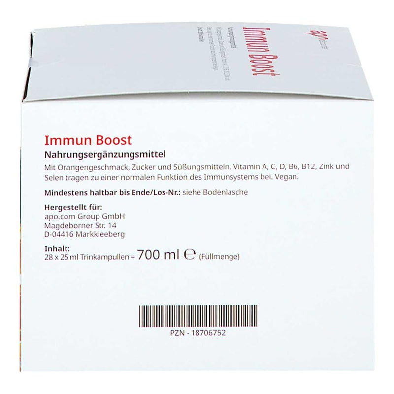 Apodiscounter Immune Boost drinking ampoules - micronutrients for normal immune system function - with vitamins A, C, D, B6, B12, zinc and selenium / 28 daily portions - NewNest Australia
