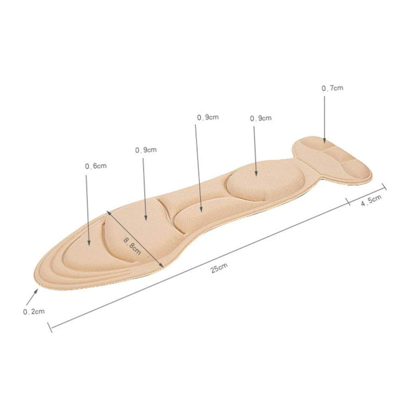 HEALIFTY Non-Slip High Heel Pads High Heel Grips Self-Adhesive Shoe Insoles Cushion Pads Sticker Foot Care Protection (Apricot) - NewNest Australia