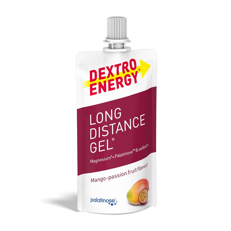 DEXTRO ENERGY LONG DISTANCE GEL MANGO PASSION FRUIT + MAGNESIUM + SODIUM - 12x50ml (pack of 12) - Energy Gel for long workouts, carbohydrate concentrate with electrolyte additive and palatinose mango passion fruit 50 ml (pack of 12) - NewNest Australia