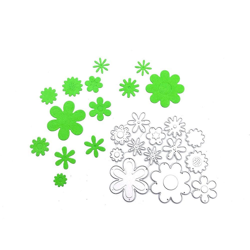 Metal Flower Cutting Dies, Large Small Symmetry Pattern Floral Die Cuts for Card Making Embossing Tool Scrapbooking DIY Etched Stencil Craft Dies 13flower - NewNest Australia