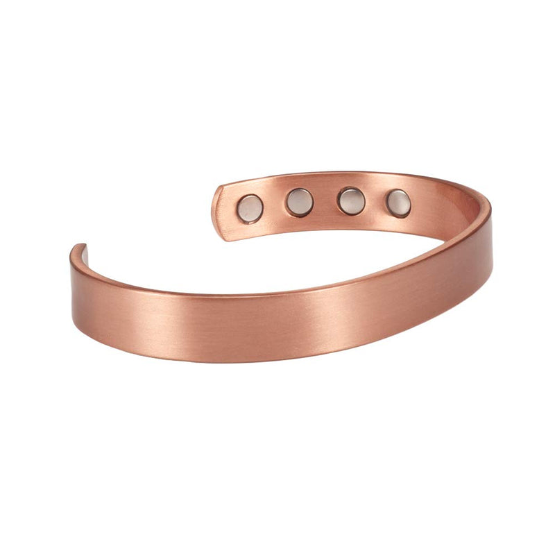 EnerMagiX Copper Magnetic Bracelet for Men Women, 100% Solid Copper Cuff Bangle with 8 3500 Guass Magnets, Adjustable Size Brazaletes (CPB-0946) - NewNest Australia