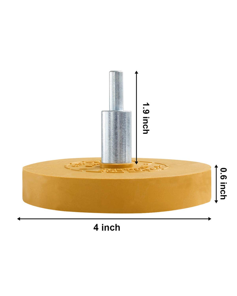 S SATC Decal Eraser Wheel 4 Inch Pin Stripe Removal Tool 1 Pack Adhesive Remover Wheel with Pad & Adapter Graphics Removal Tool Eraser Wheel Decal Remover 1 Pack Decal Eraser Wheel - NewNest Australia