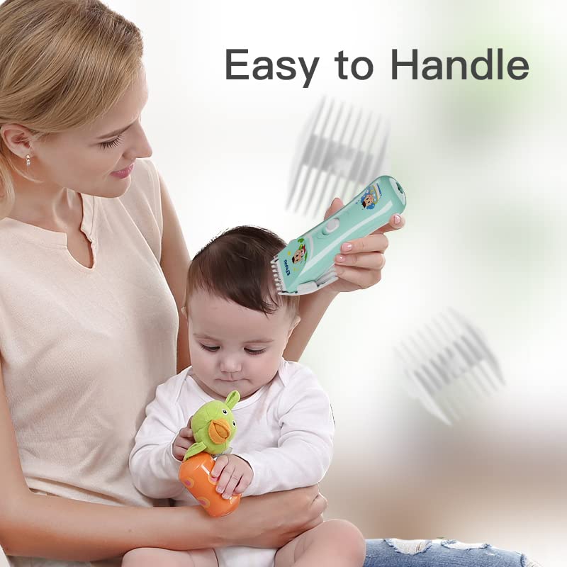 ENSSU Quiet Baby Hair Clippers, Lower Noise Haircut Trimmers for Children with Autism and Sensory Sensitivity, Babies Infant Kids Waterproof Hair Cutting Kits - NewNest Australia