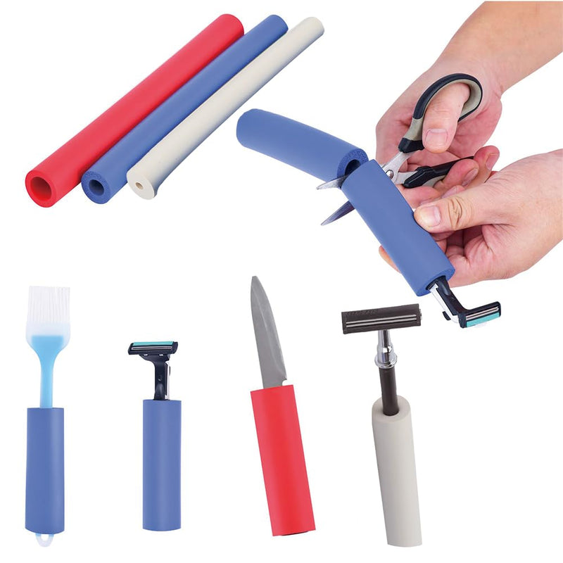 Foam Grip Tubing Spoon Fork Round Hollow Closed Cell Tube Utensil Padding Grips Cut to Length Provides Wider Larger Grip Pipe Tool for Elderly - NewNest Australia