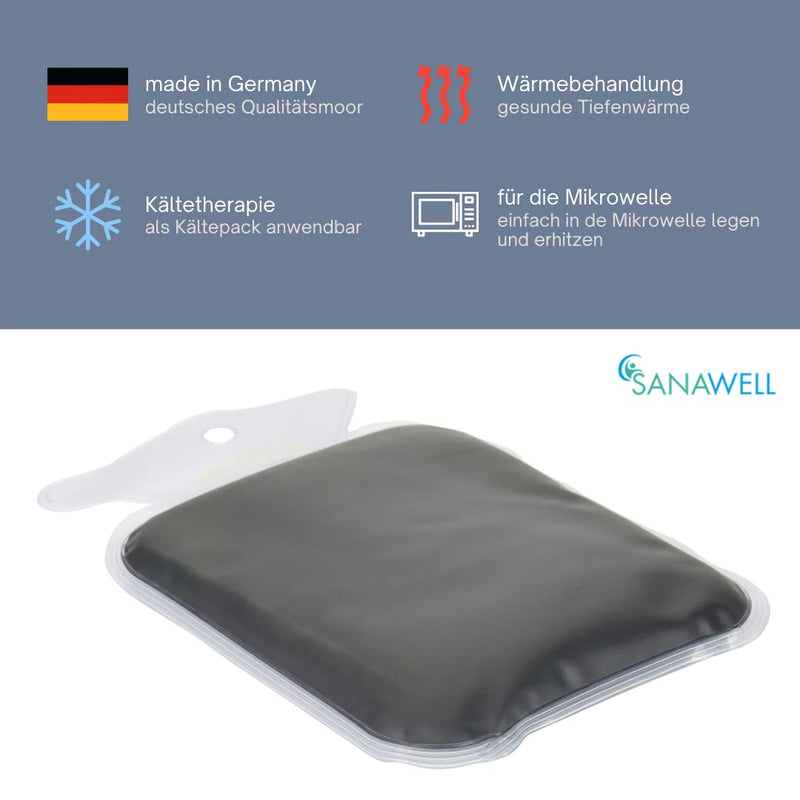 Hot water bottle with natural moor | Moor cushion for microwave | 22.5 x 18 cm | Heating pad for back, shoulders, stomach & neck | Moor back cushion | Quality product from Germany - NewNest Australia