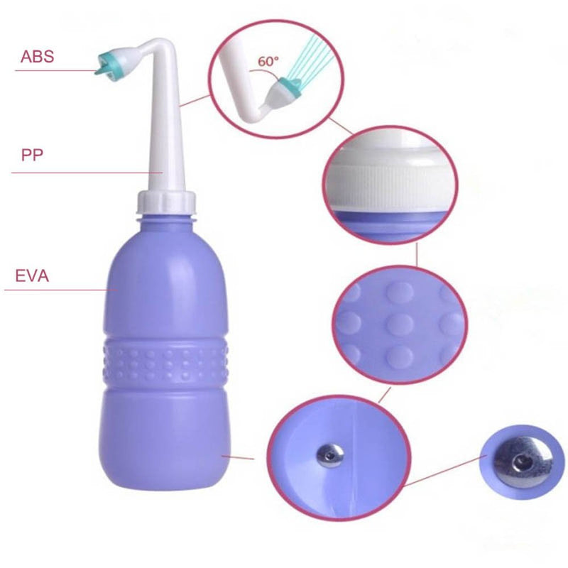 Portable Bidet Sprayer and Travel Bidet with Hand Held Bidet Bottle for Personal Cleansing Use Extended Nozzle - Personal Hygiene Care Toilet Bidet Shower/Bathroom Bidet Spray -21.8oz(620ml) 1pack 620ml Purple - NewNest Australia