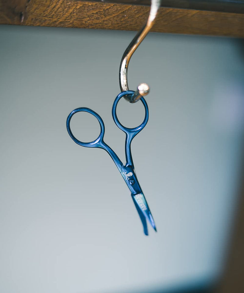 The Bluebeards Revenge, Beard and Mustache Scissors In Metallic Blue, For Facial Hair, Beards, Mustache, Nose and Ear Hair - NewNest Australia