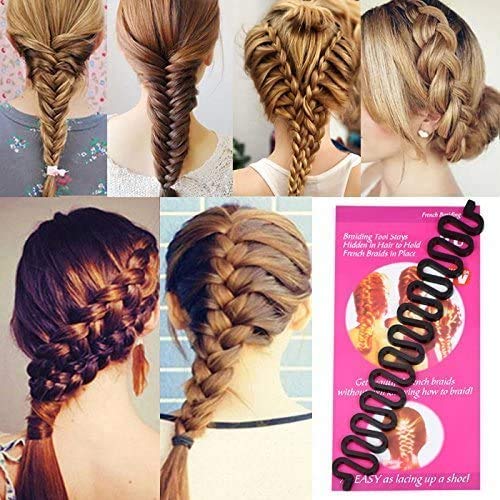 Locisne 20pcs Silicone No heat Hair Curlers+1 French Hair Braiding Tool,No Heat Hair Curlers Magic Soft Rollers Hair Care DIY Styling Tools (Hair Curlers set) Hair Curlers Set - NewNest Australia