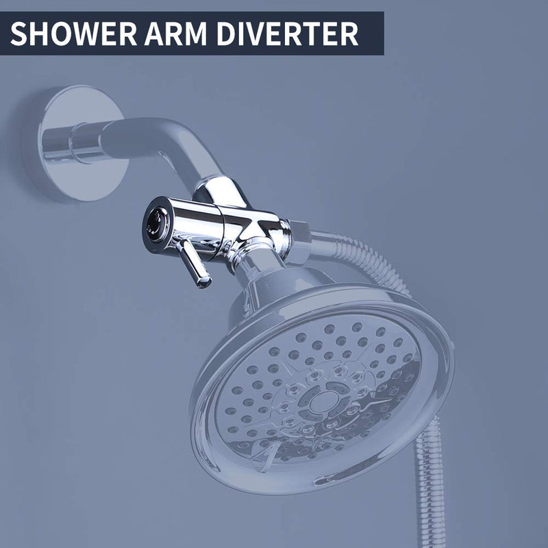 KES Brass Shower Arm Diverter Valve for Handheld Shower Head and Fixed Shower Head Universal Bathroom Shower System Replacement Component Chrome, PV14-CH Polished Chrome - NewNest Australia