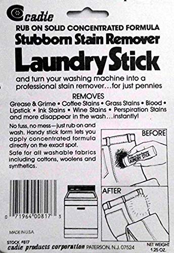 Laundry Stain Remover Stick – Pre Wash Spot Cleaner for Fabric Clothing on Cotton, Wool, Synthetics - Easy Removal of Grease, Blood, Coffee, Ink, Lipstick, Wine, Grass Soil | Clean On-The-Go by Cadie (1 Pack) - NewNest Australia