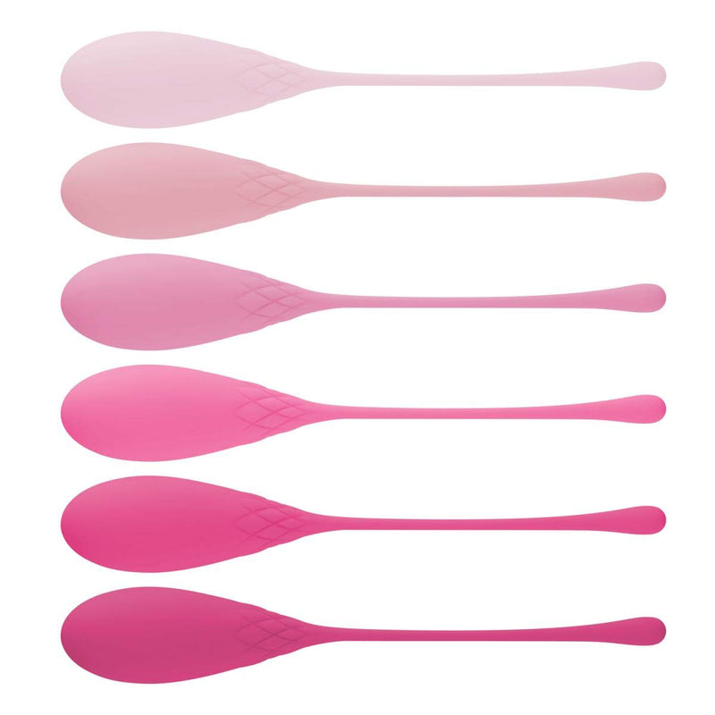 Teazers Kegel Balls Set Weigthed Exercise Balls – Pelvic Floor Exercise Ball for Tightening & Strengthen Bladder Control – Set of 6 different weights for Beginners and Advanced - Pink - NewNest Australia