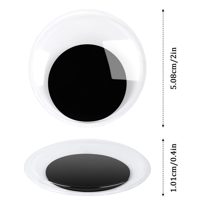 6 Pieces 2 Inches Googly Google Eyes Self Adhesive Googlie Craft Wiggle Eyes - NewNest Australia