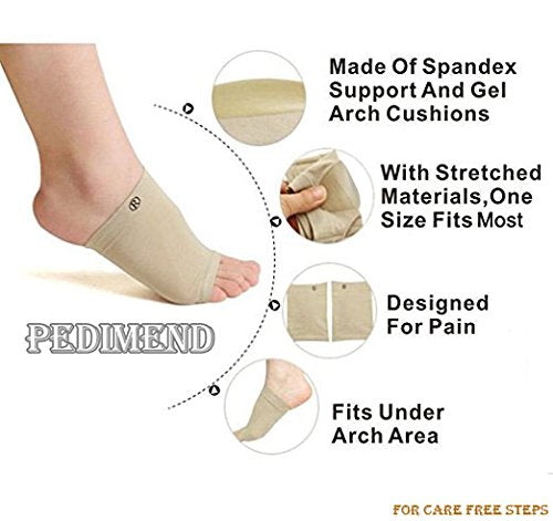 4PCS of Arch Support Inserts by PEDIMEND™ | Relief from Plantar Fasciitis/Peroneal and Tibial Tendinitis/Overpronation/Heel Spurs/Heel Neuromas/Cuboid Syndrome & Flat Achy Feet | Foot Care - NewNest Australia