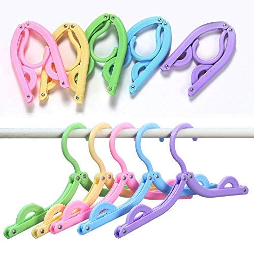 NewNest Australia - 10 Pcs Travel Hangers - Portable Folding Clothes Hangers Travel Accessories Foldable Clothes Drying Rack for Travel 