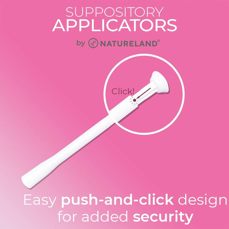 [20 Pack] Natureland Vaginal Suppository Applicators for Women, Made in USA, Soft Tip Auxiliary Tool for Pills, Boric Acid, and pH Balance Tablet Suppositories, Individually Wrapped - NewNest Australia