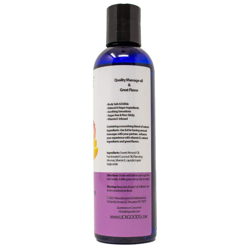 Mango Flavored Massage Oil for Couples – Edible Massaging Lotion with Vitamin E and Sweet Almond and Coconut Oil is Non Sticky and Gentle on Skin – Natural, Relaxing and Vegan Friendly (4 oz) - NewNest Australia