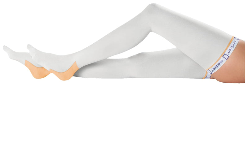 mediven thrombexin 18 thigh stocking | Medical thrombosis prophylaxis stocking with 18 mmHg | Size LX | Extra wide | Color White | Unisex | 1 stocking - NewNest Australia