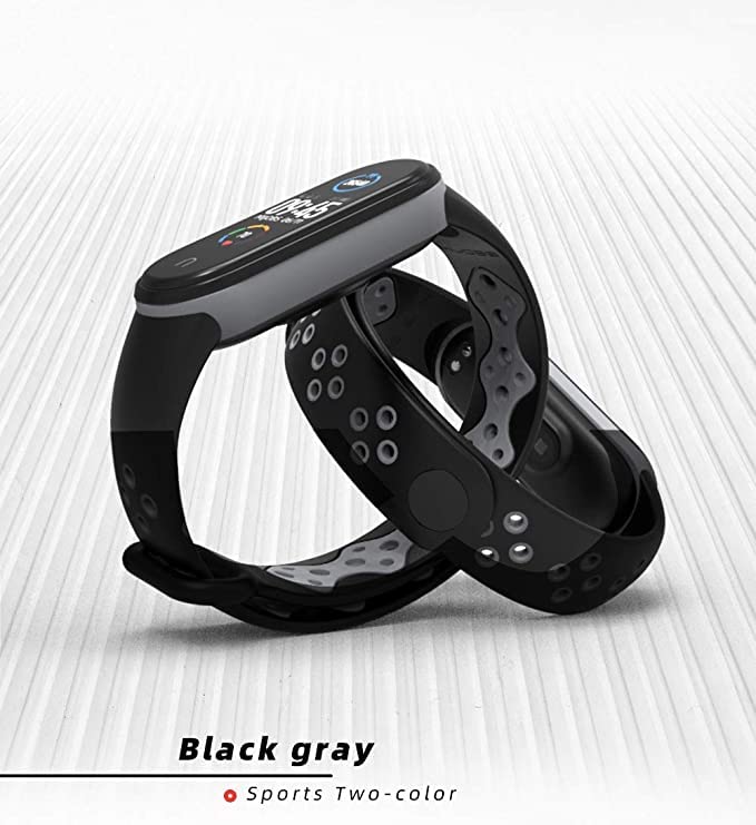 KOMI Compatible with Xiaomi Mi 3/4 Band Smart Watch, Breathable Sport Silicone Wristbands Bracelet for Woman Men Replacement Wrist Strap… 4 Pcs - NewNest Australia