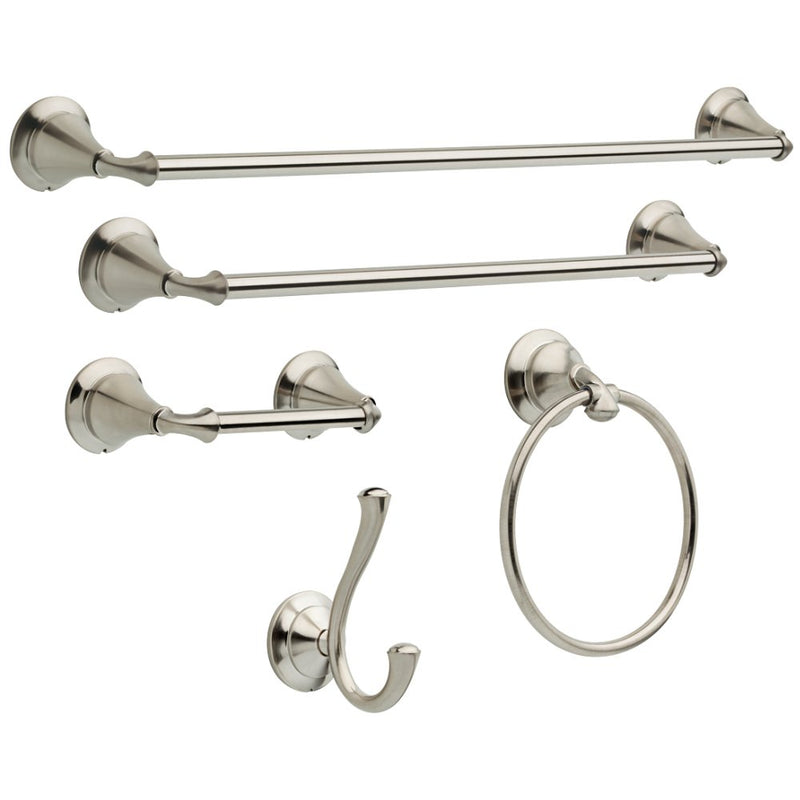 DELTA Faucet Bathroom Accessories 79450-SS Linden Pivoting, Brilliance Stainless Steel Toilet Paper Holder, 12 x 6 x 5 Inches, Stainless - NewNest Australia