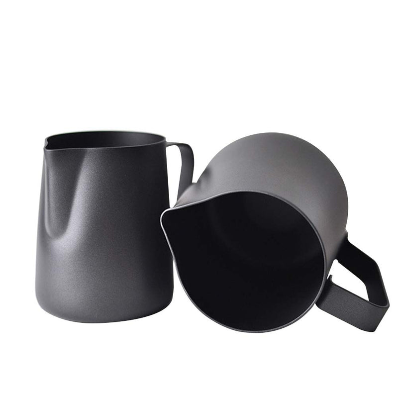 Milk Jug Milk Steaming Frothing Pitcher Stainless Steel Jug for Milk Black Coffee Latte Cappuccino 350ml Steamer Frother - NewNest Australia