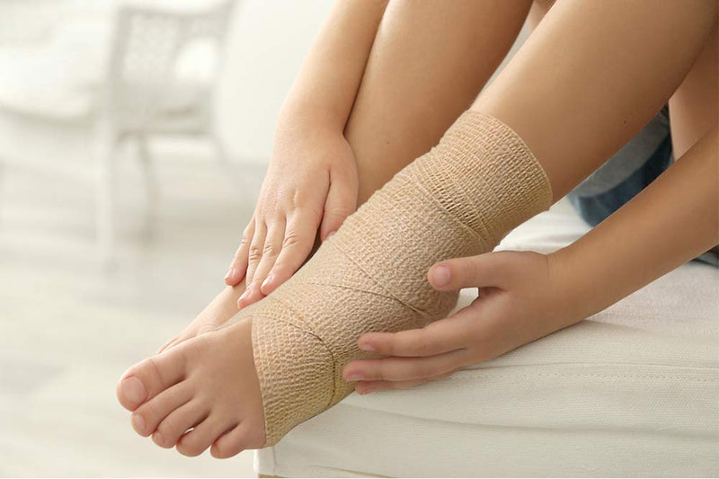FriCARE Nonwoven Self-Adhesive Bandage, Self-Adherent Cohesive First Aid Medical Wrap, Elastic Athletic/Vet Tape for Wrist 2 Inches Wide 6 Count (Pack of 1) Skin Color - NewNest Australia