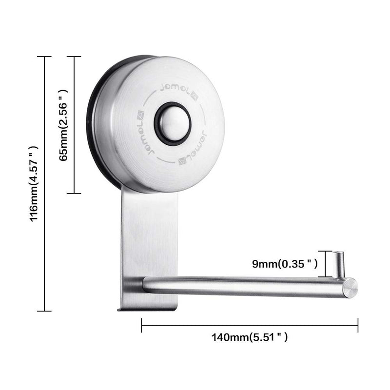 JOMOLA Vacuum Suction Cup Toilet Paper Holder Drill Free Bathroom Tissue Paper Roll Holder Stainless Steel Toilet Paper Hanger Brushed Finish Stainless Steel，silver - NewNest Australia