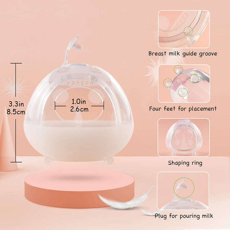 haakaa Silicone Breast Pump and Ladybug Breast Shells Combo for Breastfeeding Moms to Collect Breast Milk| Pumping and Nursing| Portable Breastmilk Catcher(pump-4oz/100ml,1pk; shell-2oz/75ml,1pk) 100ml Pump + 75ml Ladybug Collectorx1 - NewNest Australia