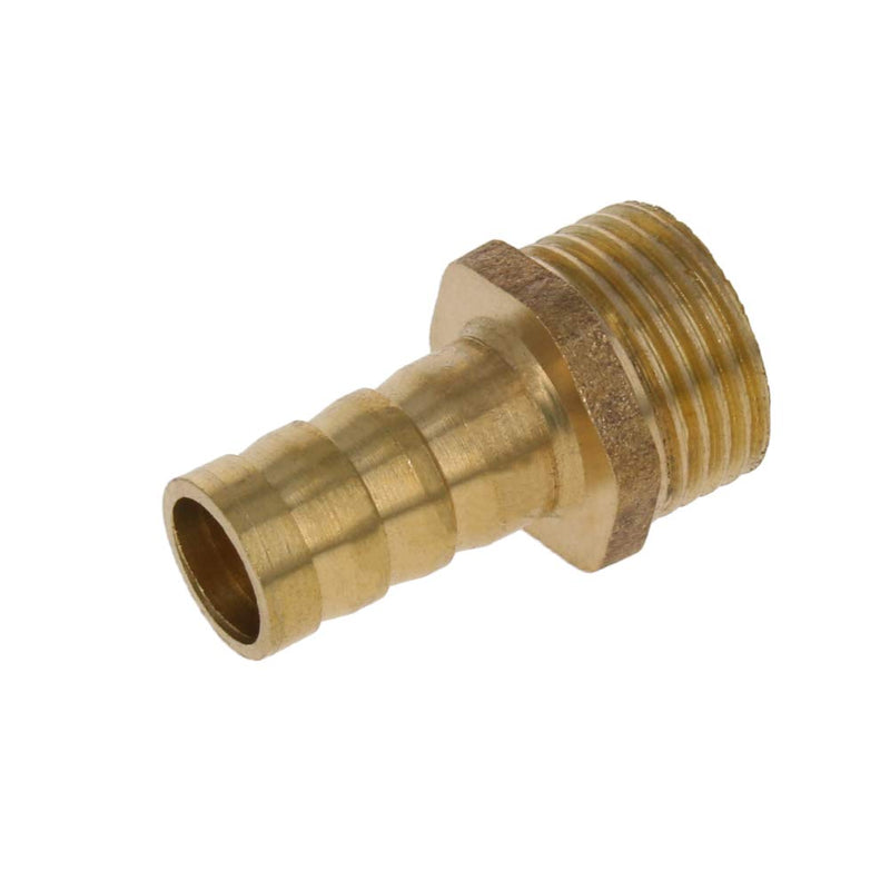 MroMax Brass Barb Hose Fitting Connector Adapter 10mm Barbed X 1/4 PT Male Pipe 5pcs - NewNest Australia