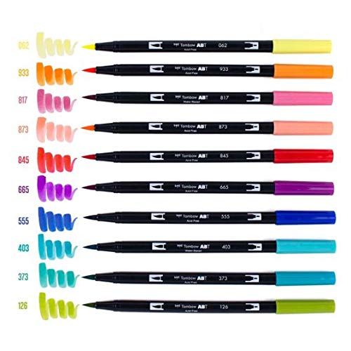 Tombow Pen Retro Dual Brush Markers, 10-Pack, 10 Piece - NewNest Australia