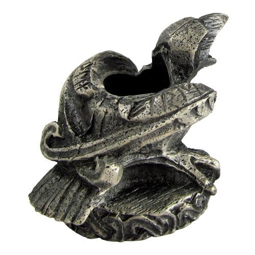 NewNest Australia - Dryad Design Mini Pewter Raven with Norse Runes Chime Candle Holder 
