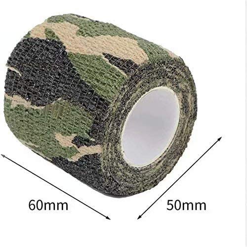Camo Tape, 5 Rolls 5 Cm X 4.5 M Camouflage Tape Wrap, Multifunctional Self-Adhesive Protection Camouflage Tape Wrap Tactical Camo Shape Multi-Functional Non-Woven Fabric Stealth Tape Stretch Bandage - NewNest Australia