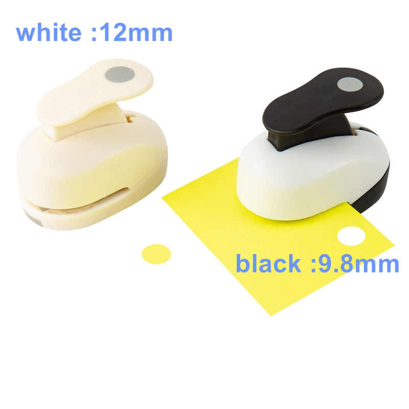 2PCS Circle Cutter (0.385 inch + 1/2 inch Hole Puncher Shapes) Circle Punches for Paper Crafts Scrapbooking Punches (9.8mm+12mm Hole Punch) Circle Punch Set 2PCS circle 9.8mm+12mm - NewNest Australia
