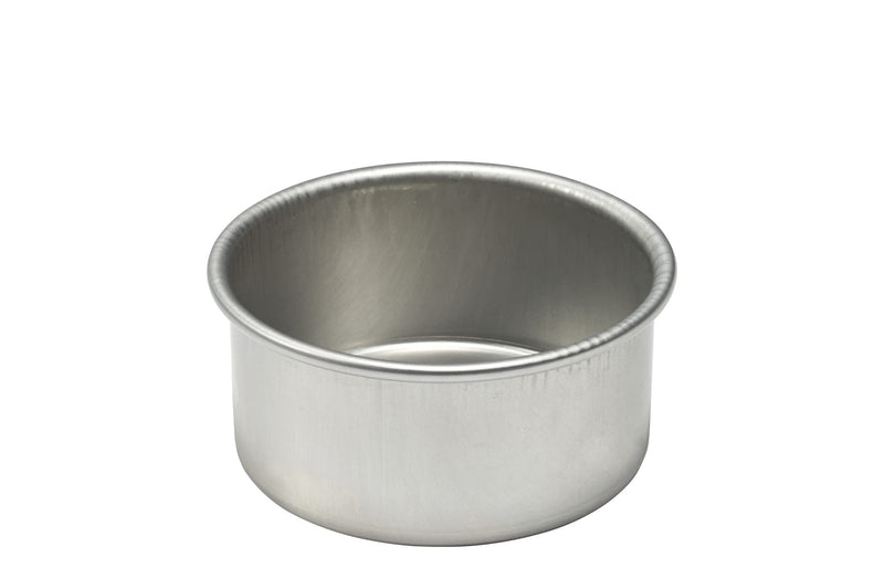 DecoPac 6" Inch Cake Pan, 16 Gauge Aluminum Round Baking Tin, 6.5 x 6.5 x 3.15, Silver 6" PAN: 6.5 x 6.5 x 3.15 inches - NewNest Australia