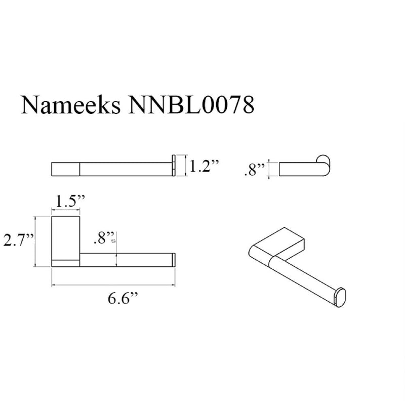 Nameeks NNBL0078 NNBL Toilet Paper Holder, One Size, Chrome - NewNest Australia