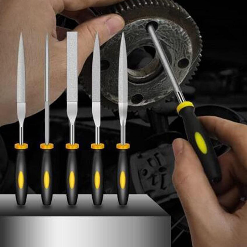 Luo ke 10 Pieces Mini Handheld Diamond Needle File Various Shape Raft Needle Rasper Metal Cutting Tool Glass Agate Jewelry Buffing Set(4X160mm) - NewNest Australia