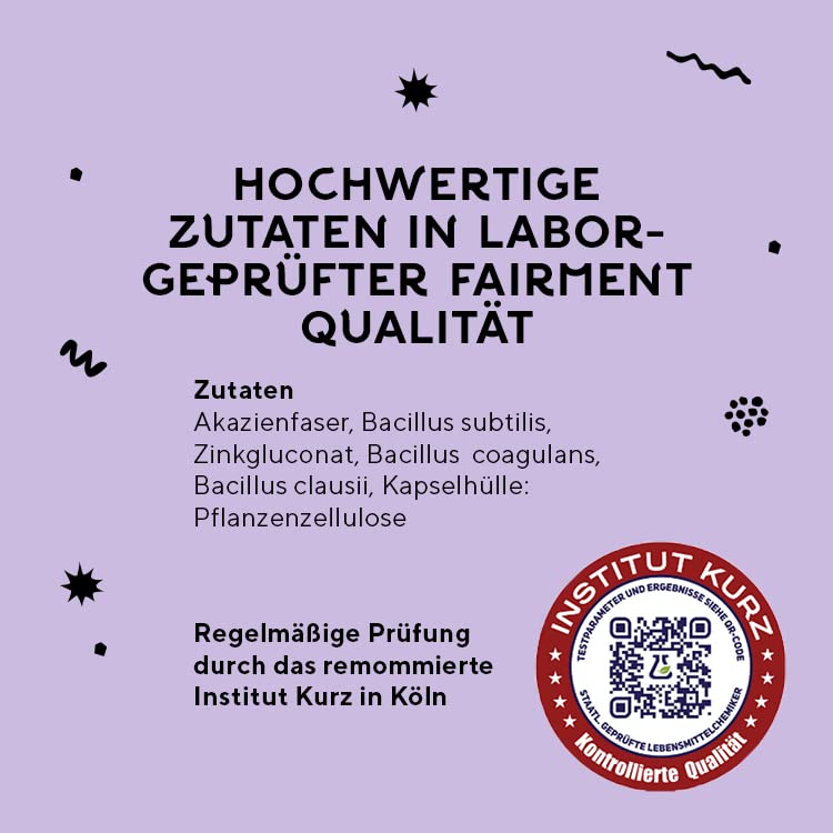 fairment SuperMikroben® - Innovative Premium Probiotics [Microbes of the Year 2023] | Intestinal Treatment for Bloating, Irritated Bowel | Intestinal Bacteria with Fibre + Zinc | Made in Germany - NewNest Australia