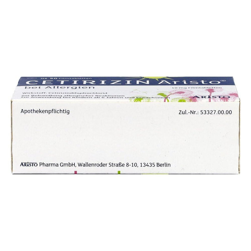 CETIRIZINE Aristo for allergies 10 mg film-coated tablets 50 pcs - NewNest Australia
