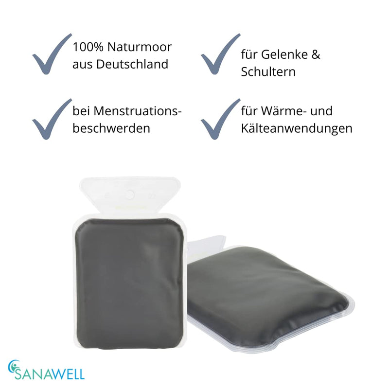 Hot water bottle with natural moor | Moor cushion for microwave | 22.5 x 18 cm | Heating pad for back, shoulders, stomach & neck | Moor back cushion | Quality product from Germany - NewNest Australia